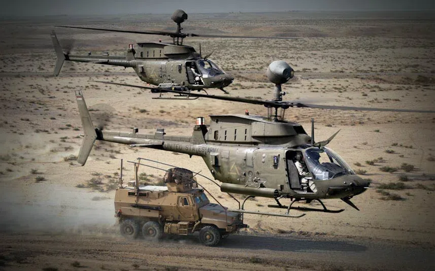Há 41 anos voava pela primeira vez o icônico helicóptero Bell OH-58D Kiowa
